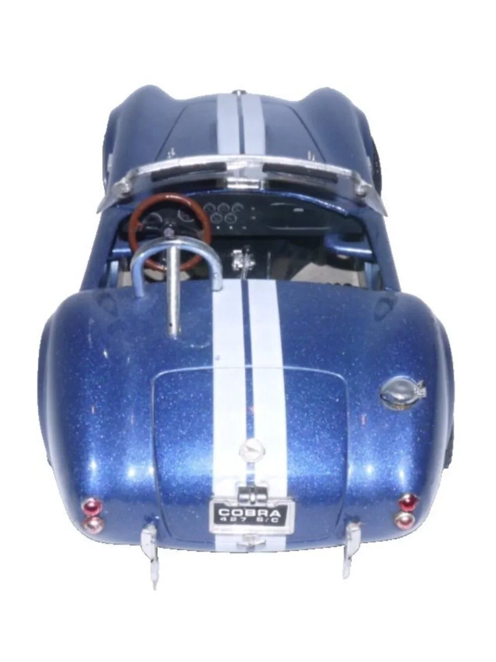 Road Tough blue diecast Shelby Cobra 427 S/C convertible 1/18 scale model car